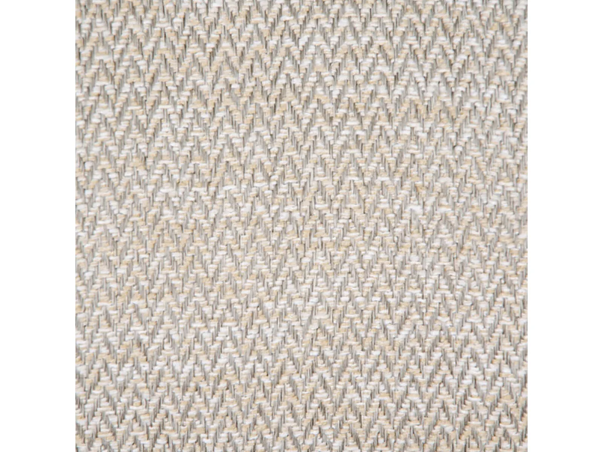 HARROW - Fauteuil Noyer Massif Naturel et Tissu Sable