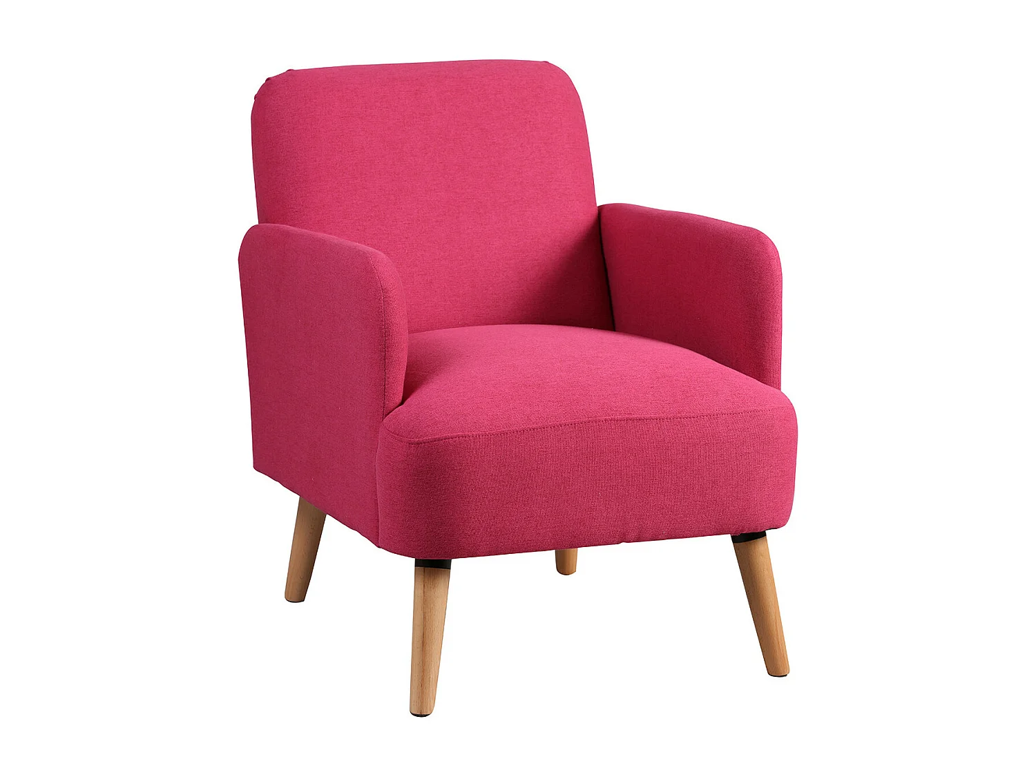 TEODORE - Fauteuil Rembourré Tissu Rose