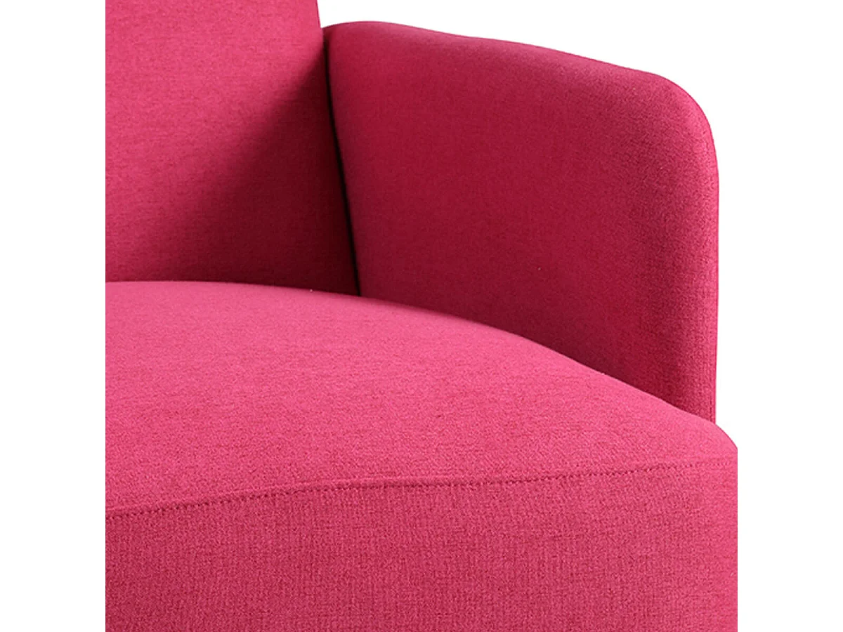 TEODORE - Fauteuil Rembourré Tissu Rose