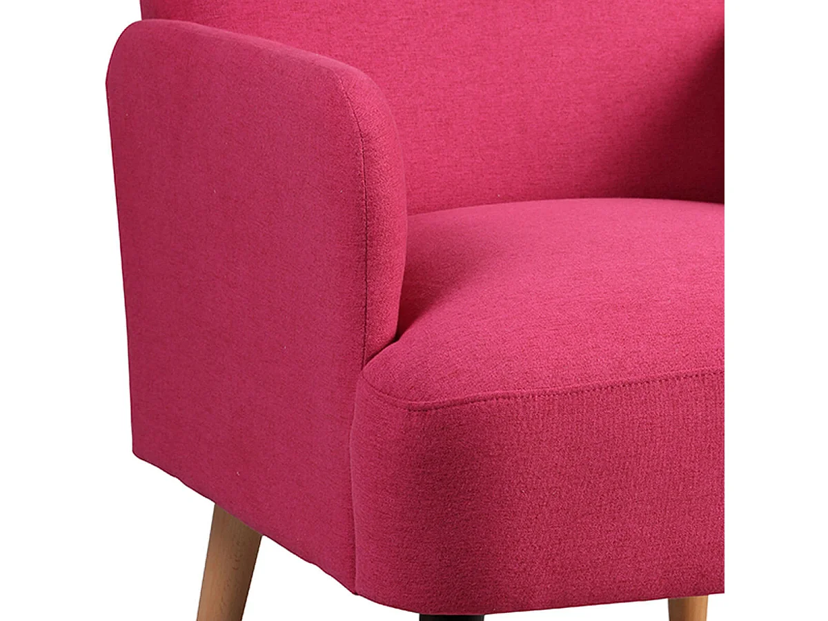TEODORE - Fauteuil Rembourré Tissu Rose