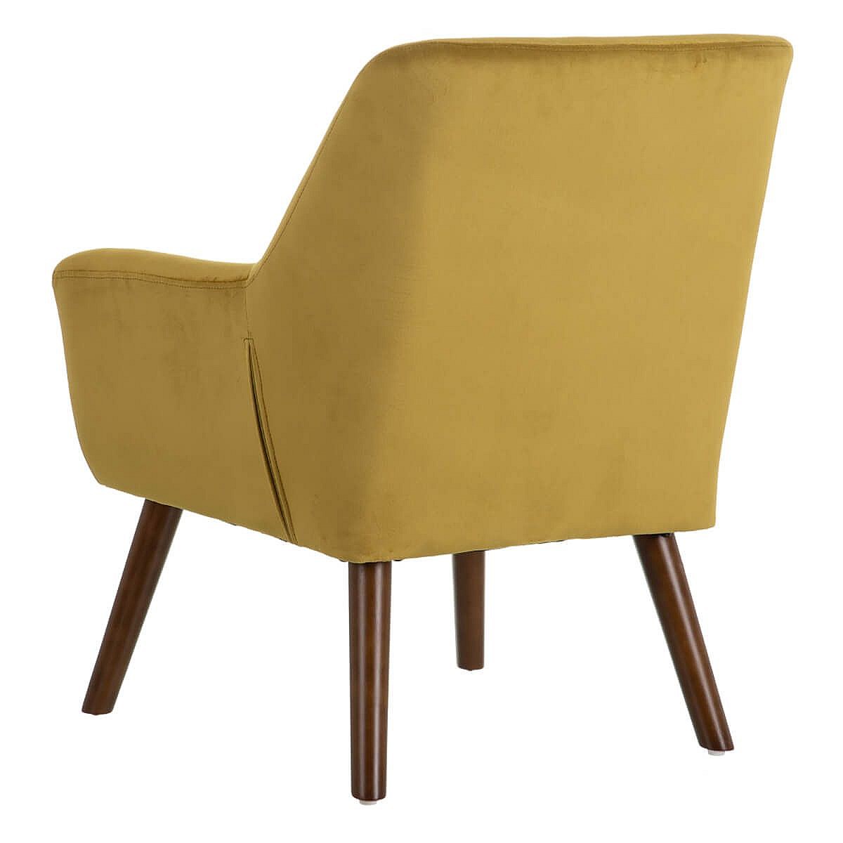 Fauteuil Rembourré Excelsa Living Velours Polyester | Design Multicolore Fiori Frida | Pieds Bois Massif | 70,5x65x83 Cm
