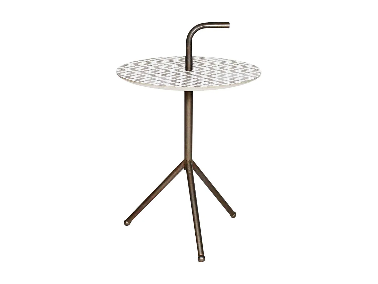 Bout de canapé motifs graphiques