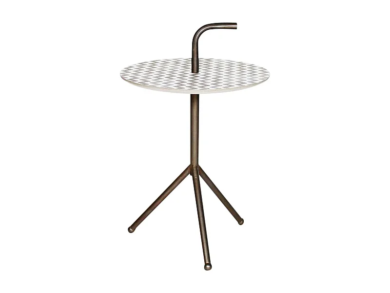 Bout de canapé motifs graphiques