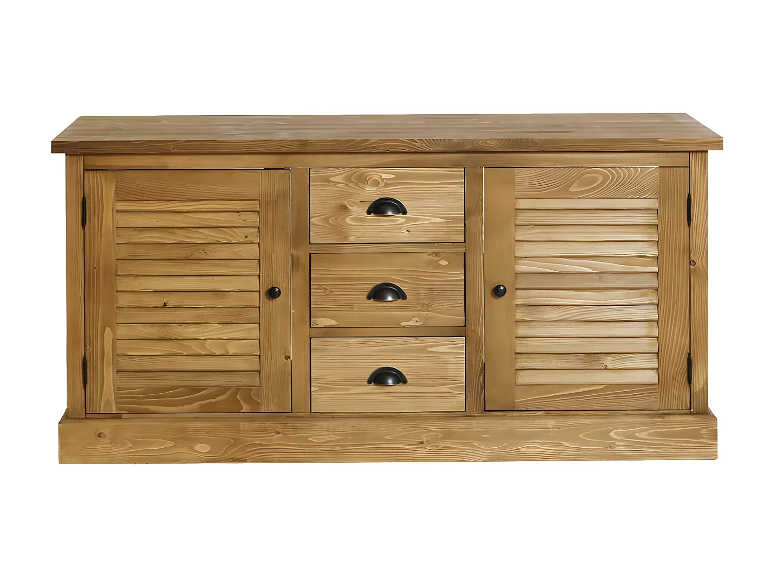 Meuble sous vasque en pin massif 150 cm Manel