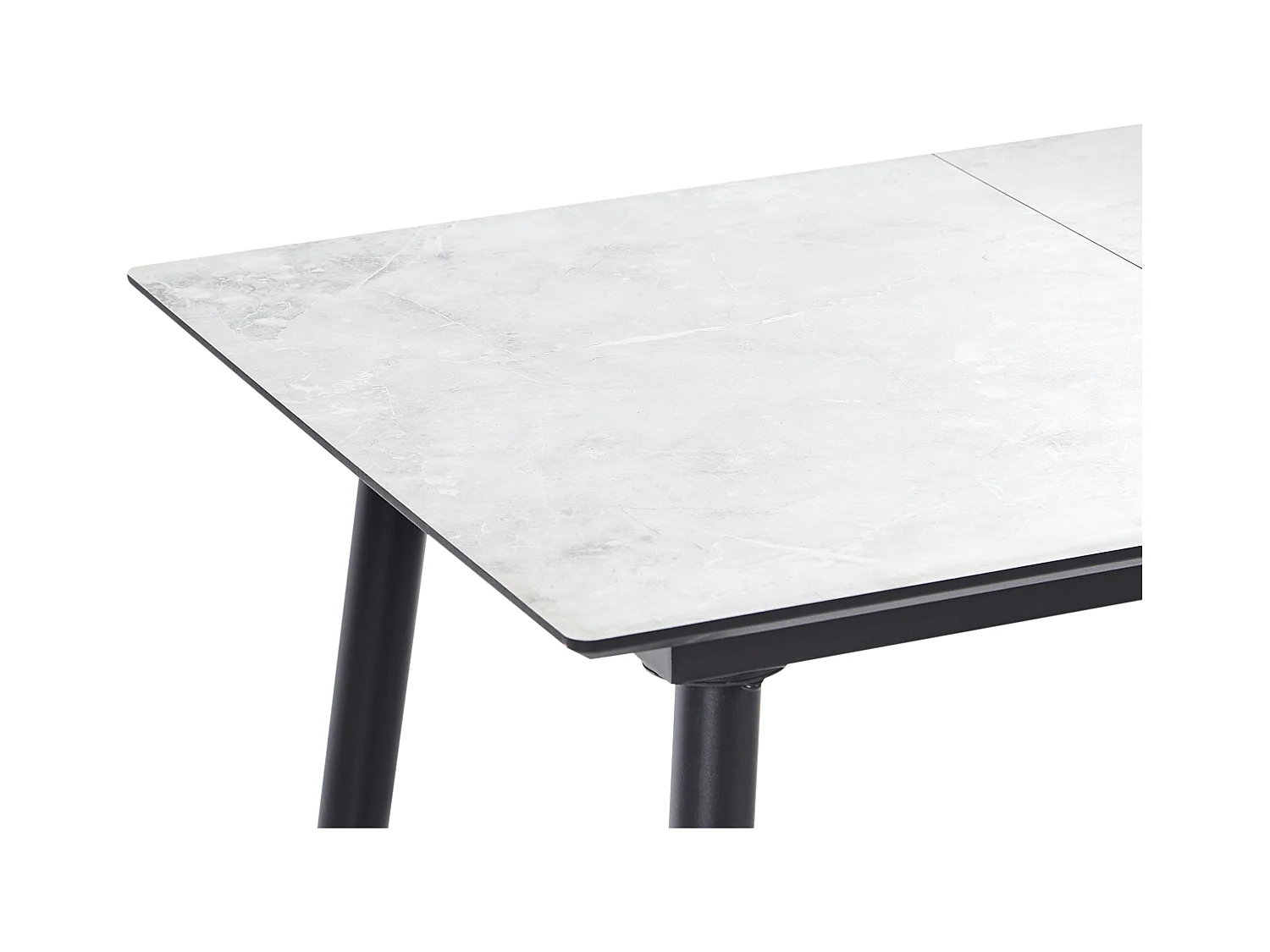 Mesa de comedor EFTALIA Mármol blanco 120/150 cm 80 cm