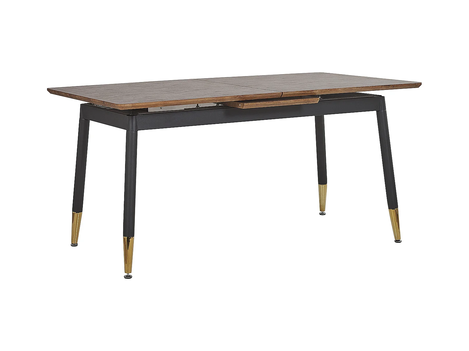 Moderner Esstisch 160x90 für 8 Personen schwarz Holzoptik ausziehbar California