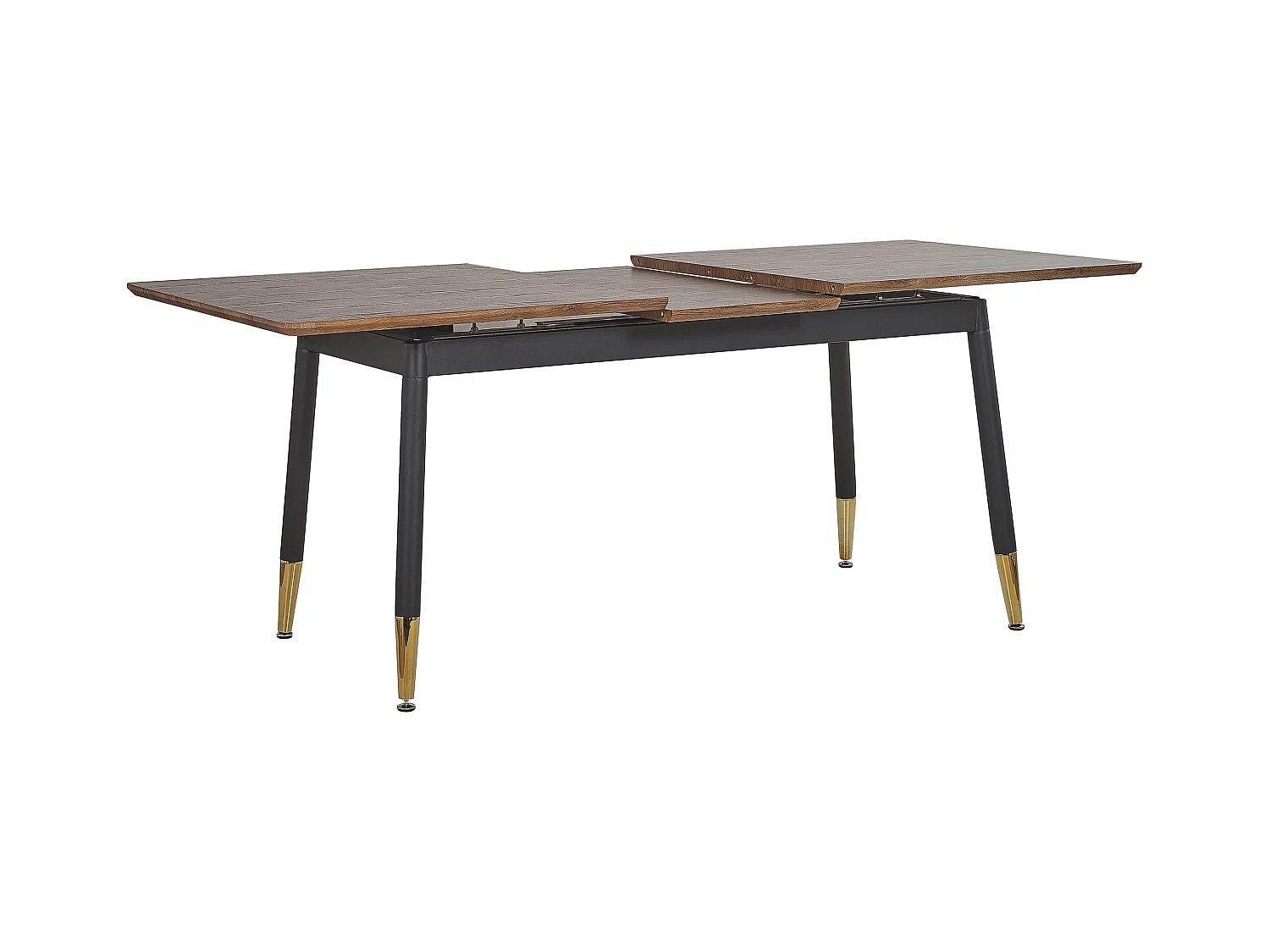 Moderner Esstisch 160x90 für 8 Personen schwarz Holzoptik ausziehbar California