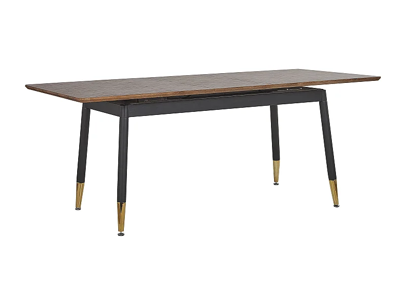 Table de salle à manger extensible CALIFORNIA Marron foncé 160/200 cm 90 cm