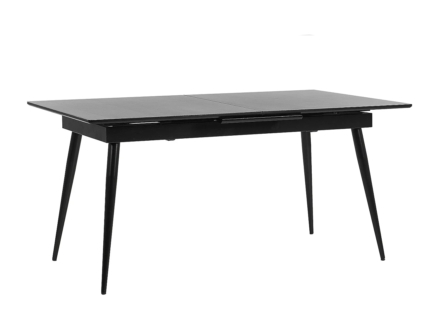 Eettafel uitschuifbaar MALDON Zwart 160/200 cm 90 cm