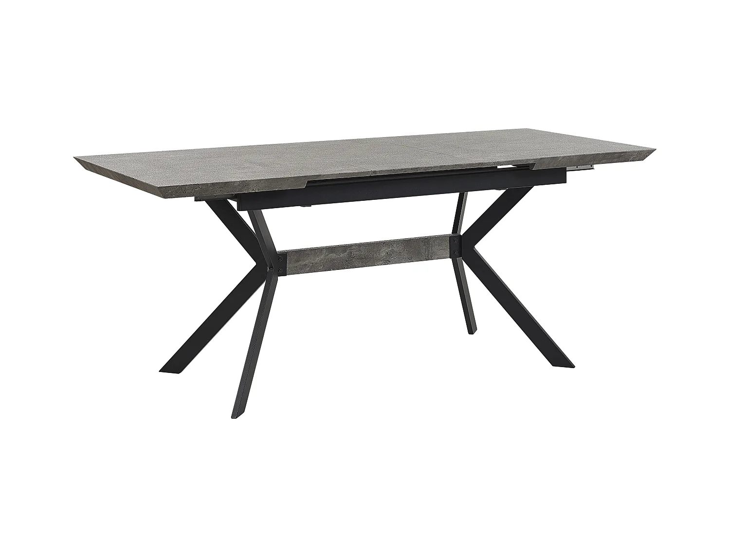 Esstisch Betonoptik grau / schwarz 140/180 x 80 cm für 8 Personen MDF-Platte Benson