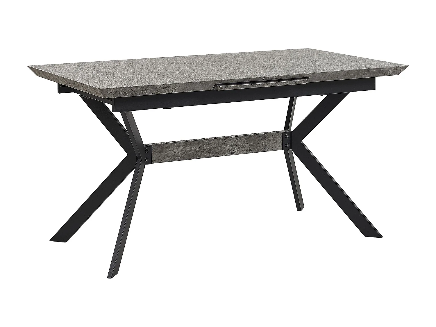 Esstisch Betonoptik grau / schwarz 140/180 x 80 cm für 8 Personen MDF-Platte Benson