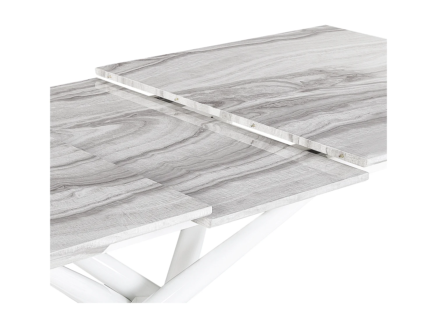 Eettafel uitschuifbaar MOIRA Wit 160/200 cm 90 cm