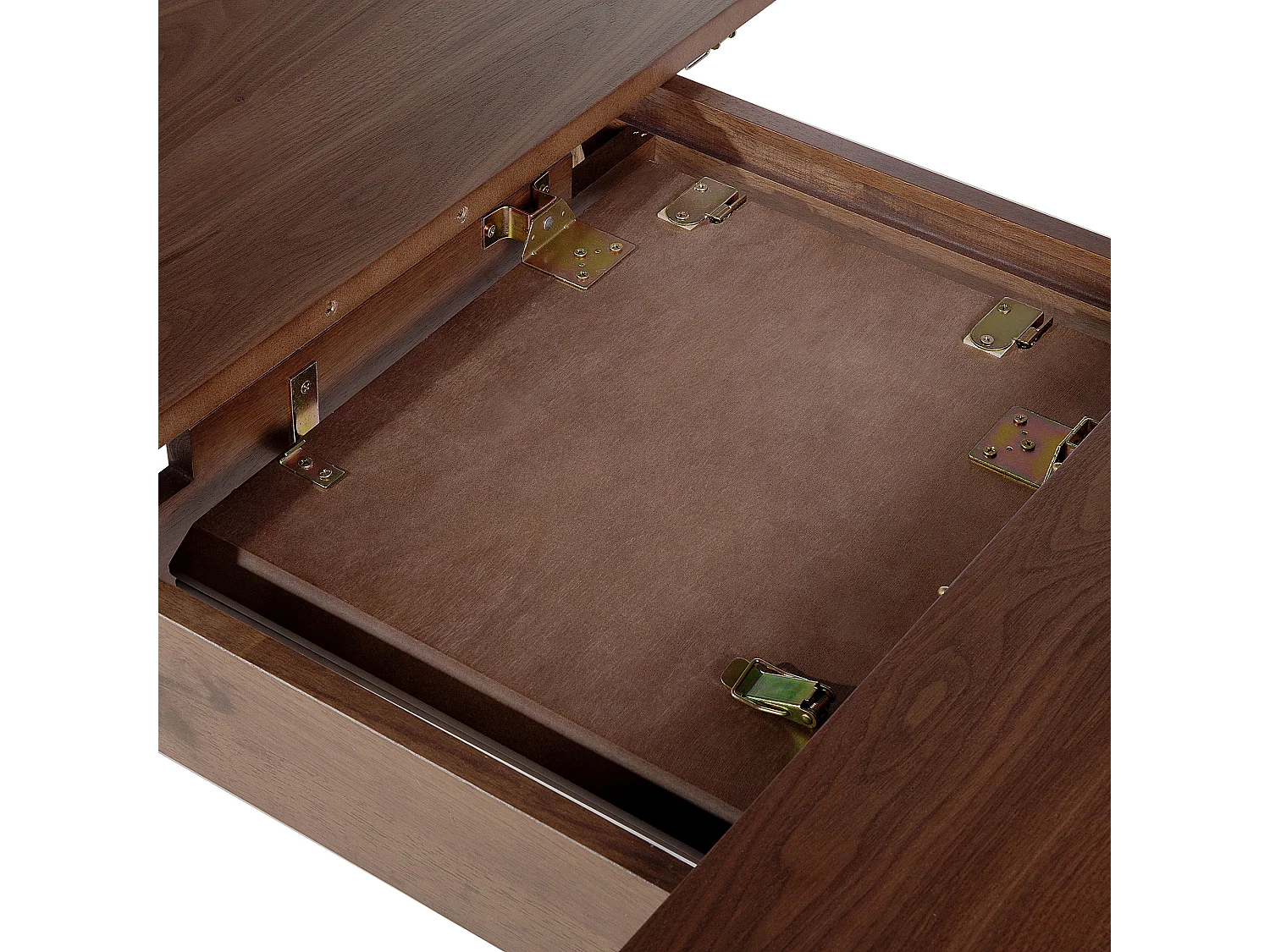 Mesa de jantar extensível MADOX Nogueira escura 120/150 cm 75 cm