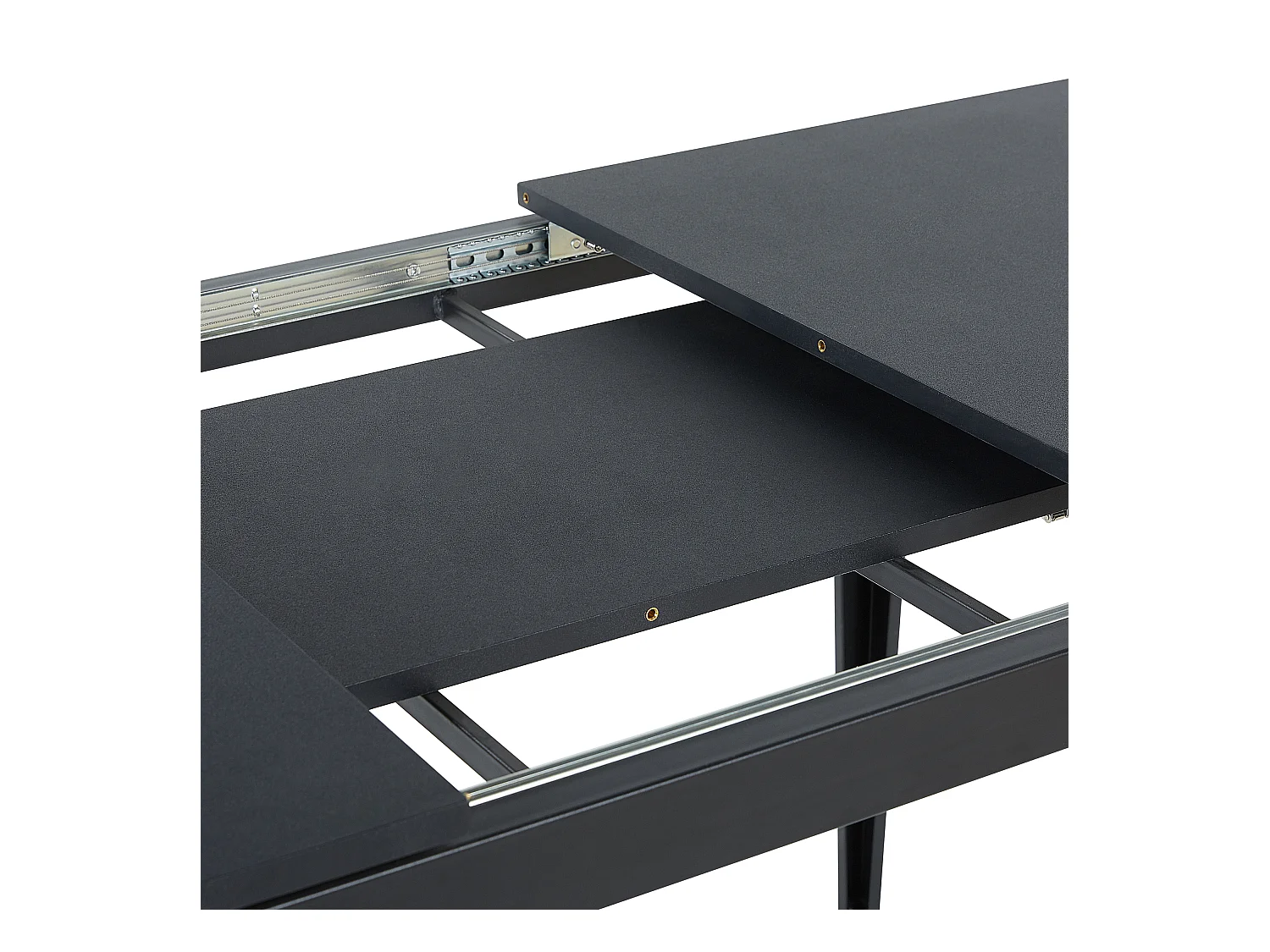 Table de salle à manger extensible NORLEY Noir 120/160 cm 80 cm