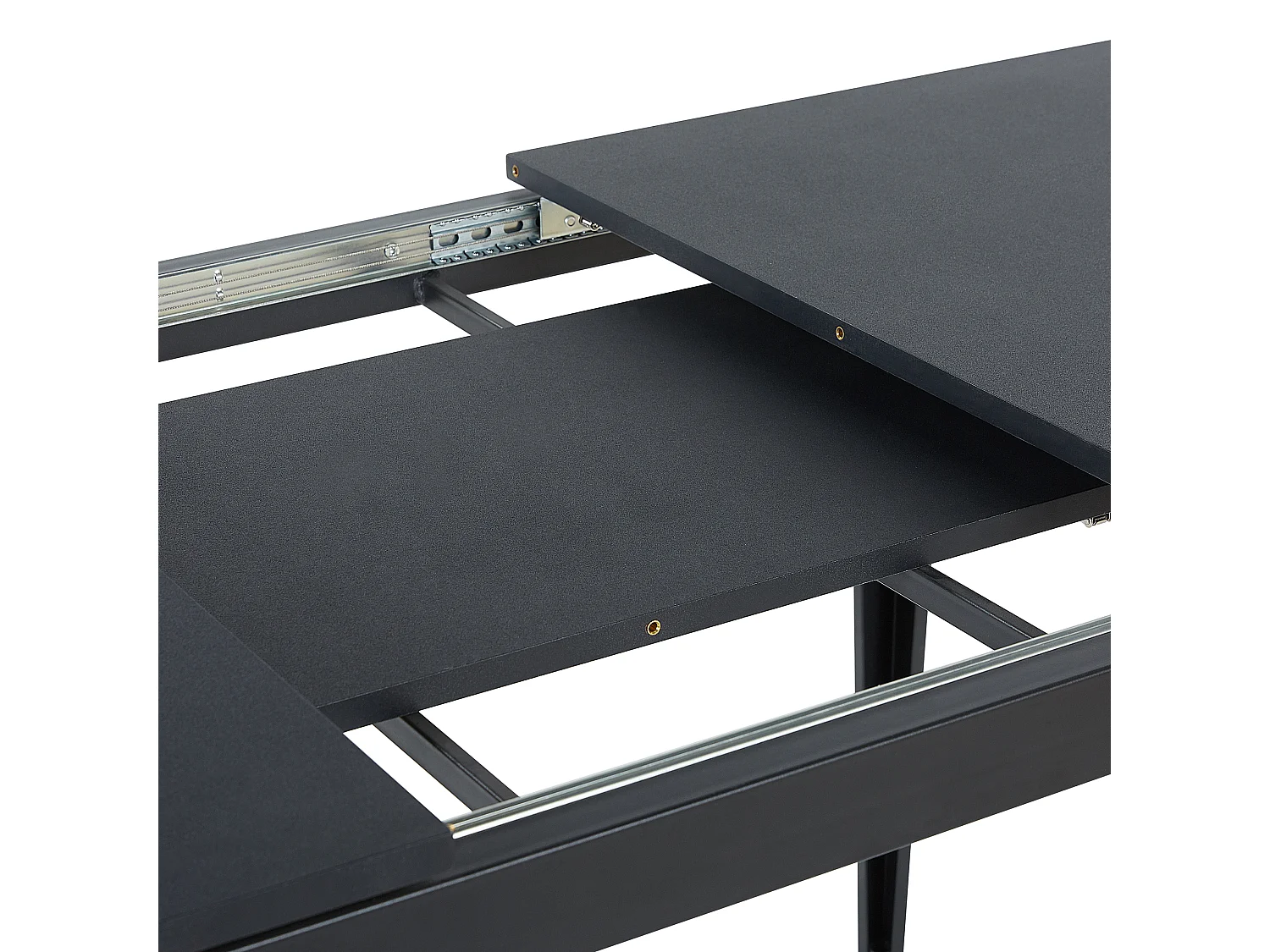 Table de salle à manger extensible NORLEY Noir 120/160 cm 80 cm