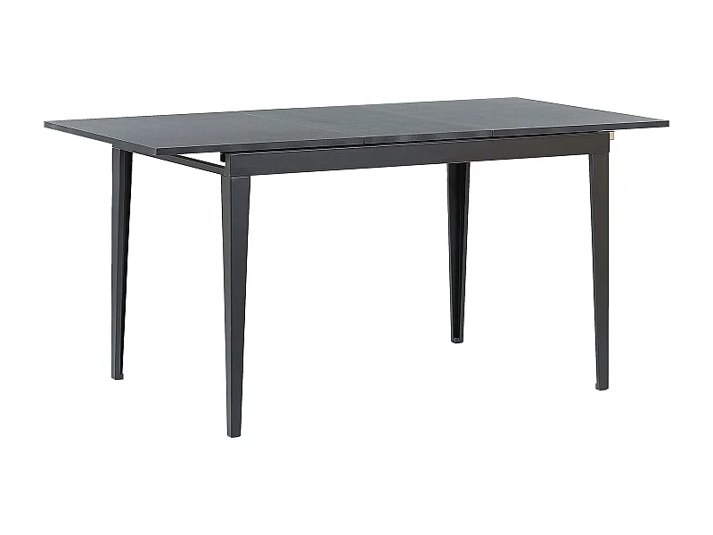 Moderner ausziehbarer Esstisch in Schwarz 120/160 x 80 cm Norley