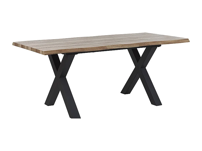 Eettafel uitschuifbaar BRONSON Donkerbruin 140/180 cm 90 cm