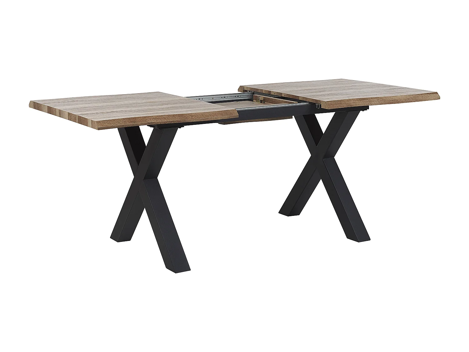 Table de salle à manger extensible BRONSON Marron foncé 140/180 cm 90 cm