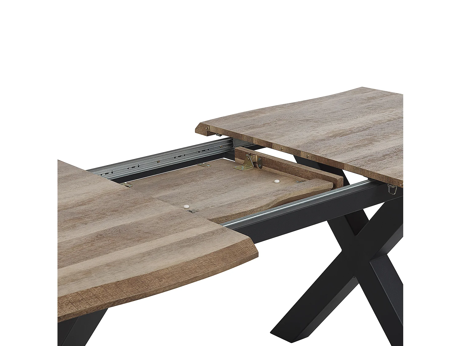 Table de salle à manger extensible BRONSON Marron foncé 140/180 cm 90 cm