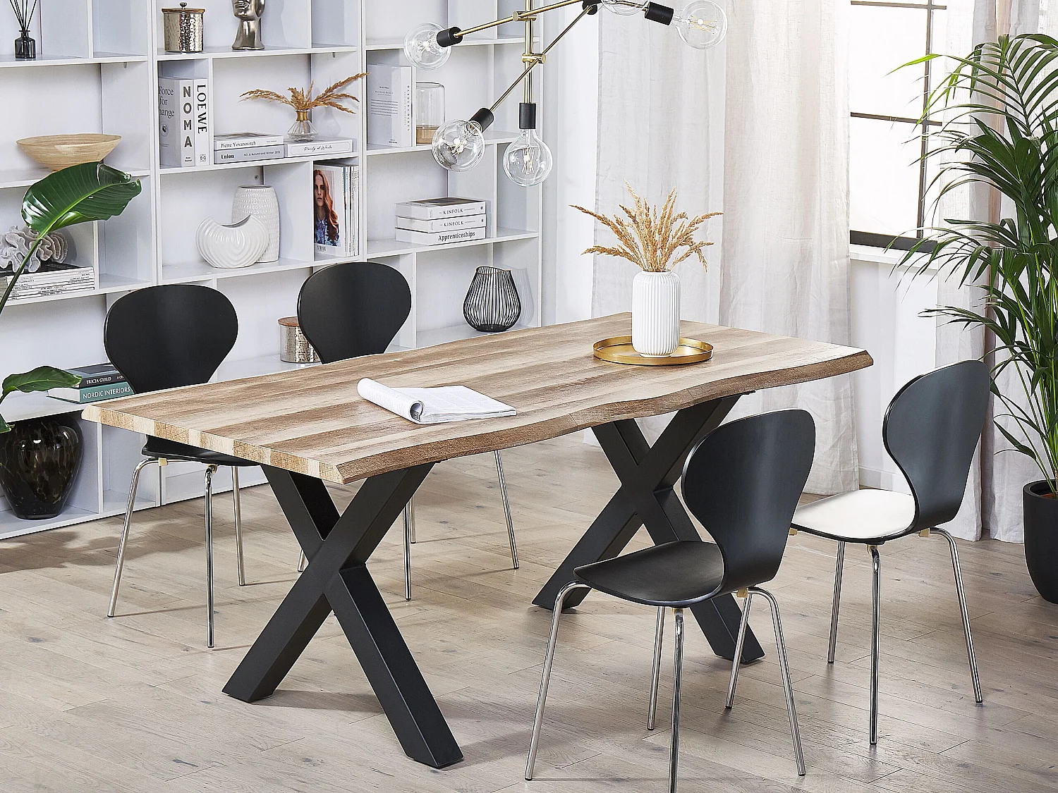 Table de salle à manger extensible BRONSON Marron foncé 140/180 cm 90 cm