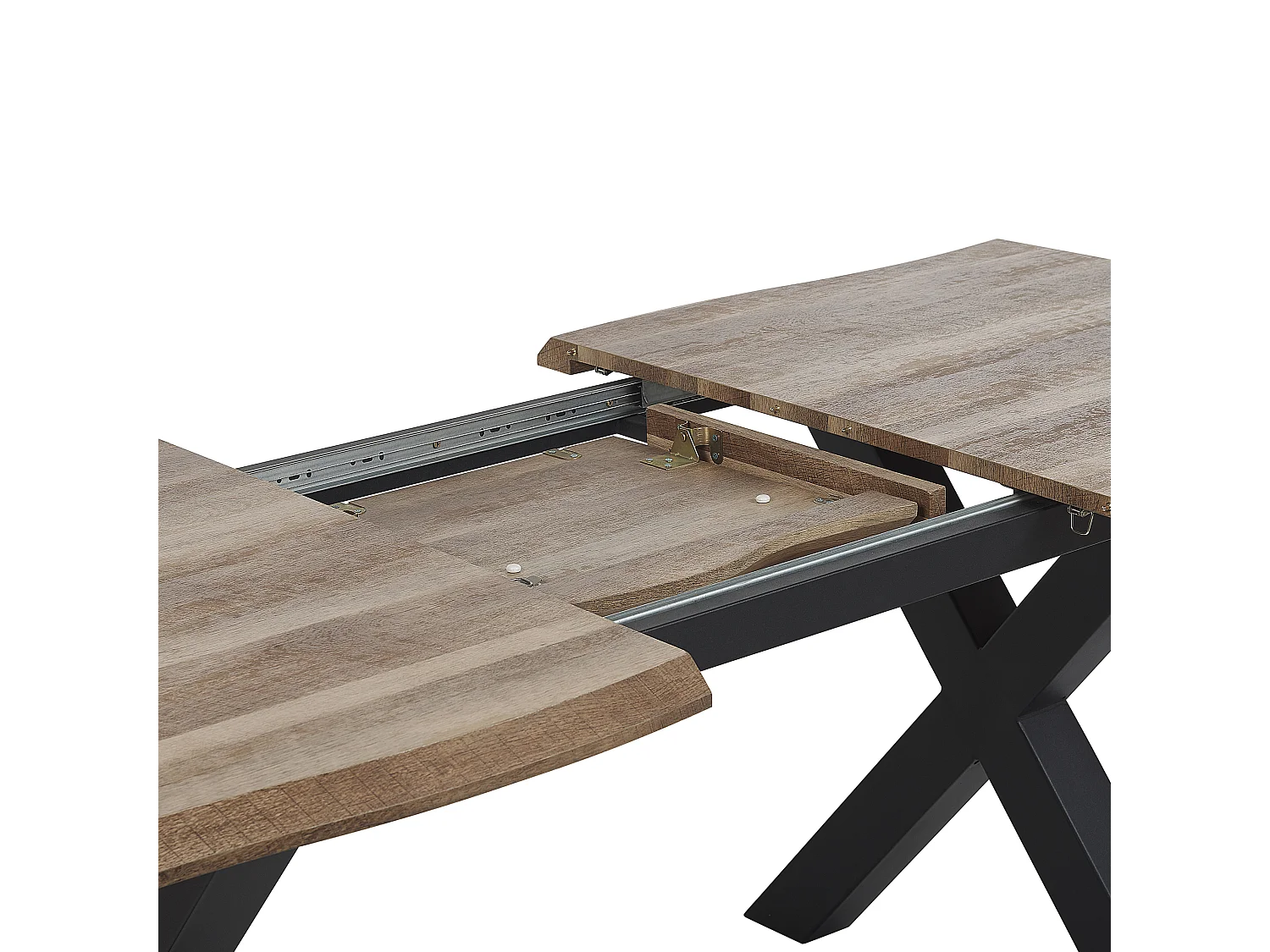 Table de salle à manger extensible BRONSON Marron foncé 140/180 cm 90 cm