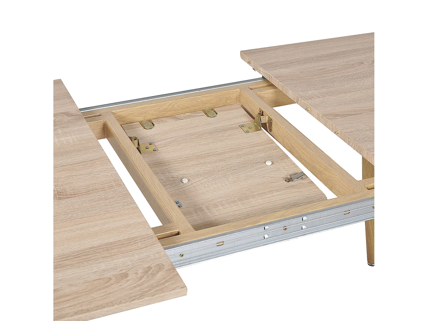 Table de salle à manger extensible HAGA Marron clair 180/210 cm 90 cm