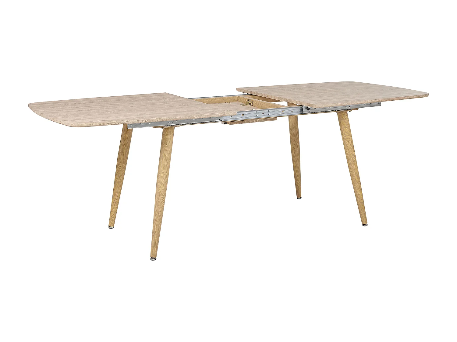 Table de salle à manger extensible HAGA Marron clair 180/210 cm 90 cm