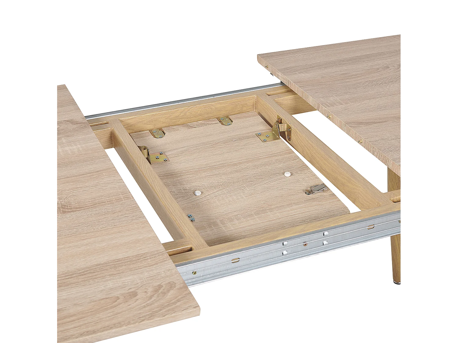 Table de salle à manger extensible HAGA Marron clair 180/210 cm 90 cm