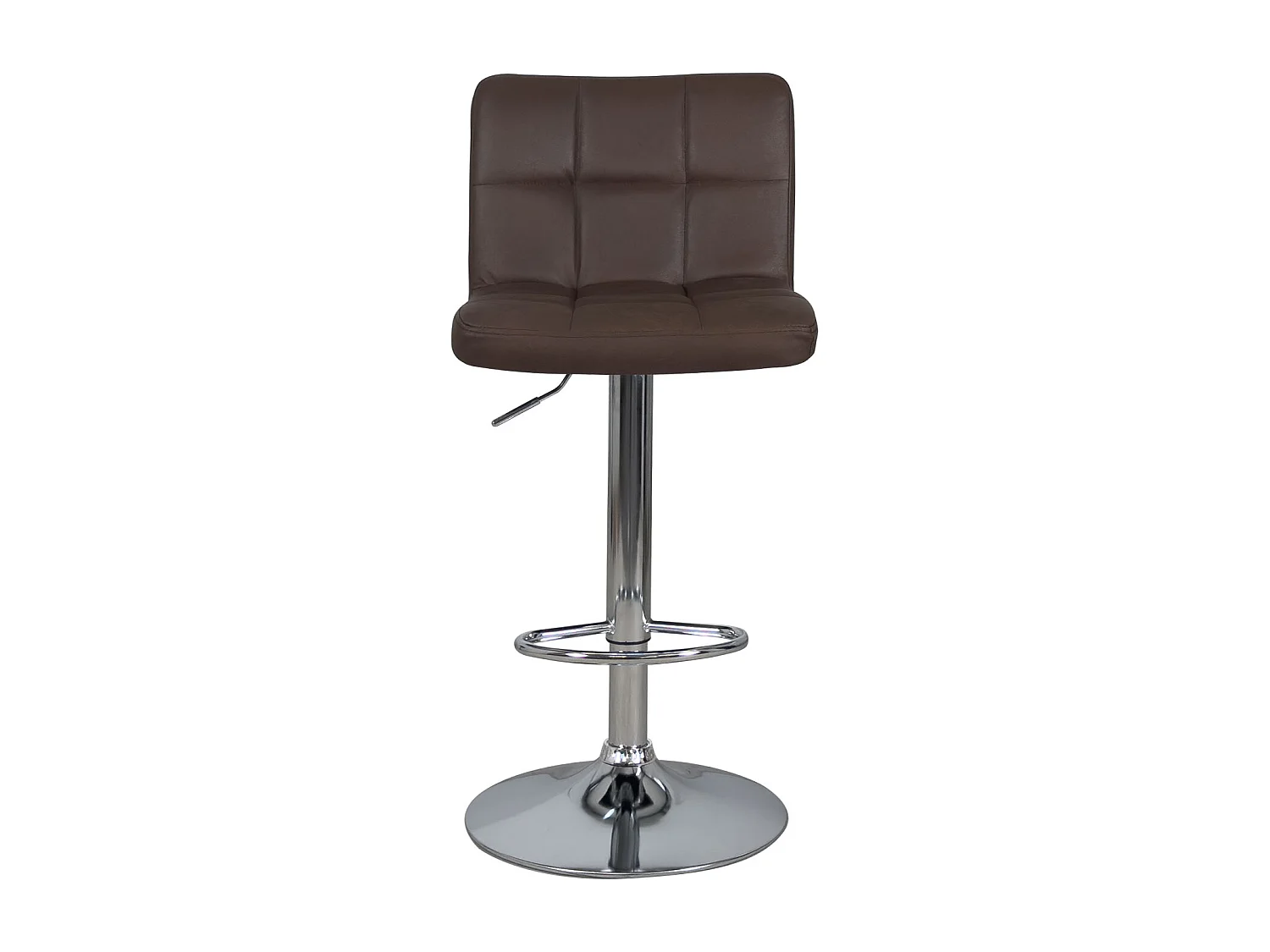 Lot 2 chaises de bar siège effet vintage matelassé rembourré hauteur réglable pivotant SIVAN(marron)
