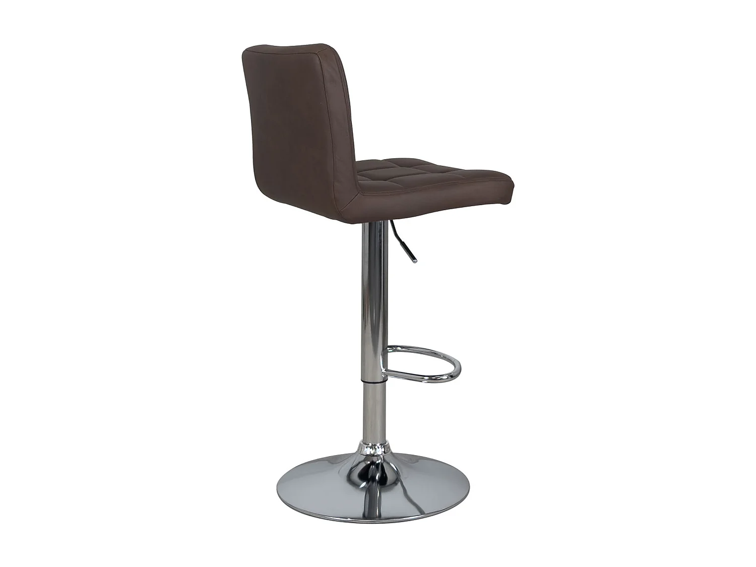 Lot 2 chaises de bar siège effet vintage matelassé rembourré hauteur réglable pivotant SIVAN(marron)