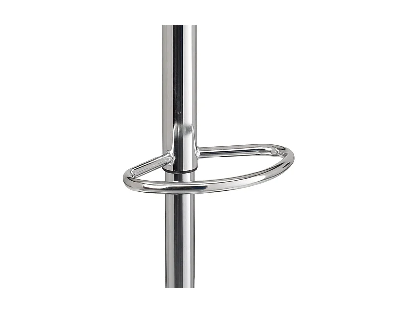 Lote de 2 taburetes de bar para cocina, asiento de cuero sintético, respaldo bajo, giratorio, altura ajustable, base de cromo SATI (blanco)