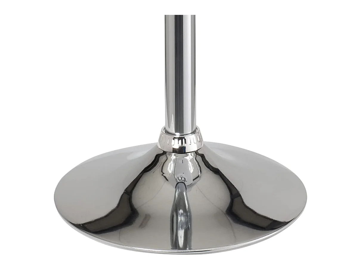 Lote de 2 taburetes de bar para cocina, asiento de cuero sintético, respaldo bajo, giratorio, altura ajustable, base de cromo SATI (blanco)