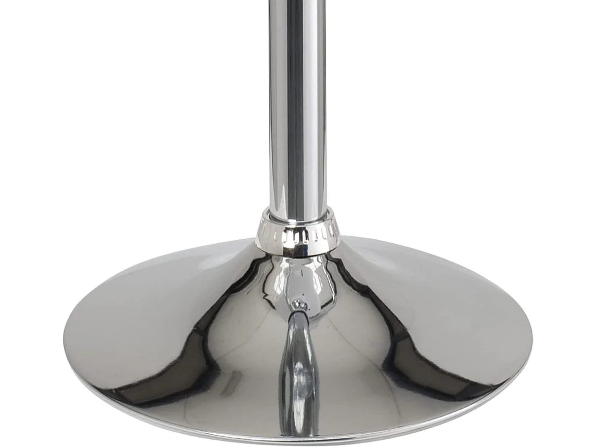 Lot 2 tabourets de bar-cuisine simili cuir pivotant hauteur réglable pied chrome SATI (blanc)