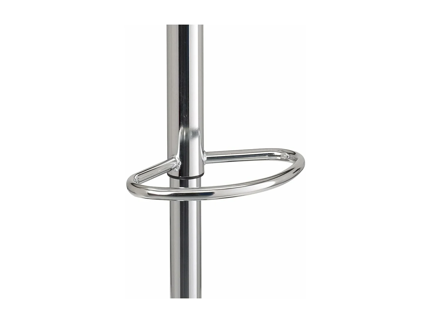 Lot 2 tabourets de bar cuisine coussin simili cuir pivotant hauteur réglable pied chrome SIG (gris)