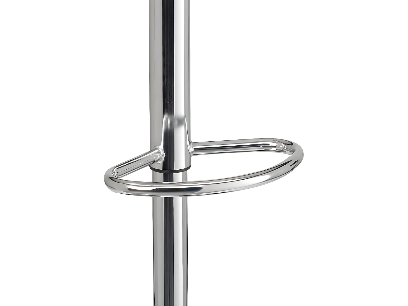 Lot 2 tabourets de bar cuisine coussin simili cuir pivotant hauteur réglable pied chrome SIG (blanc)