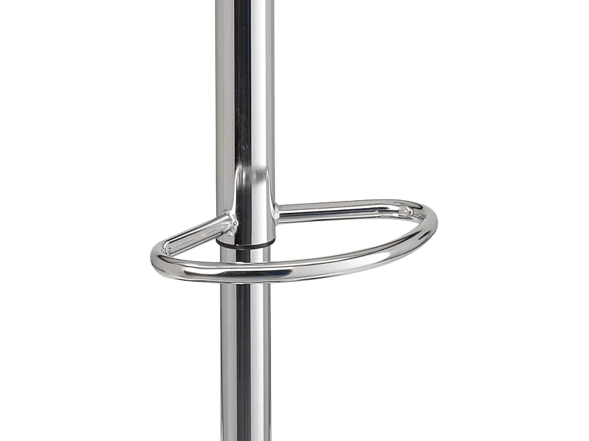 Lot 2 tabourets de bar coussin simili cuir pivotant hauteur réglable pied chrome SIG (blanc noir)