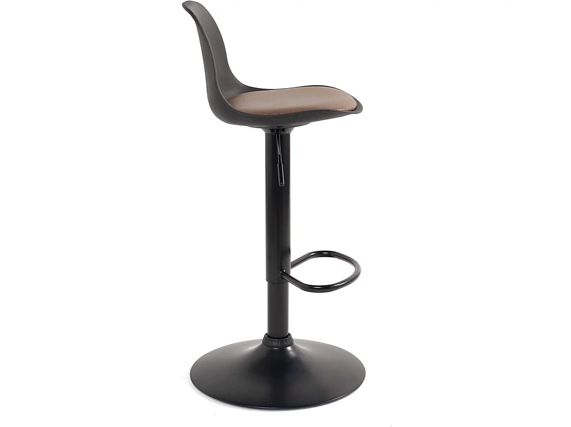 Lot 2 tabourets de bar coussin simili cuir effet vintage pivotant hauteur réglable SIG+(noir marron)