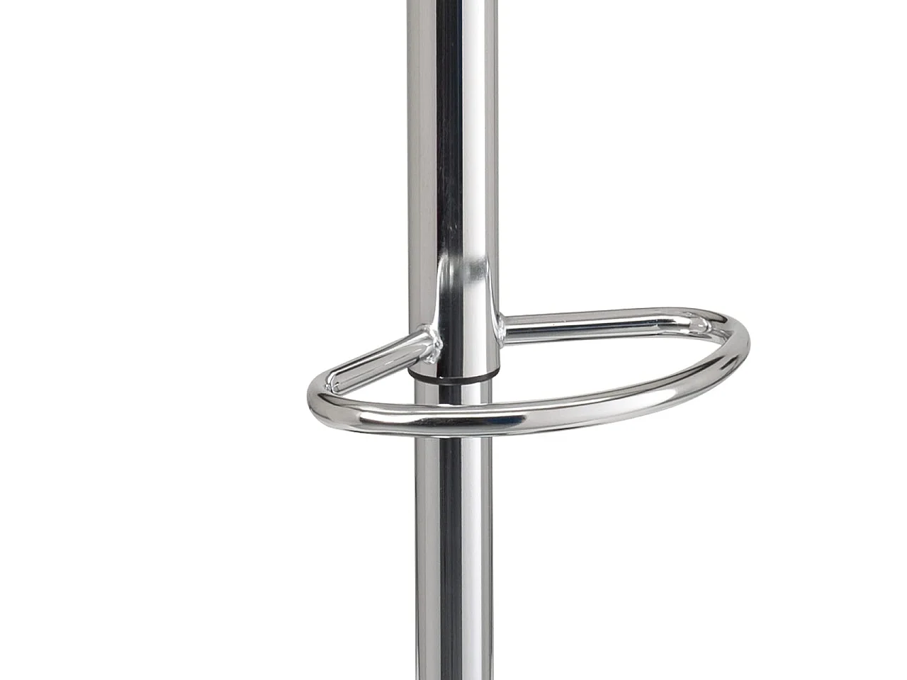 Lot 2 tabourets de bar-cuisine simili cuir pivotant hauteur réglable pied chrome SATI (noir)