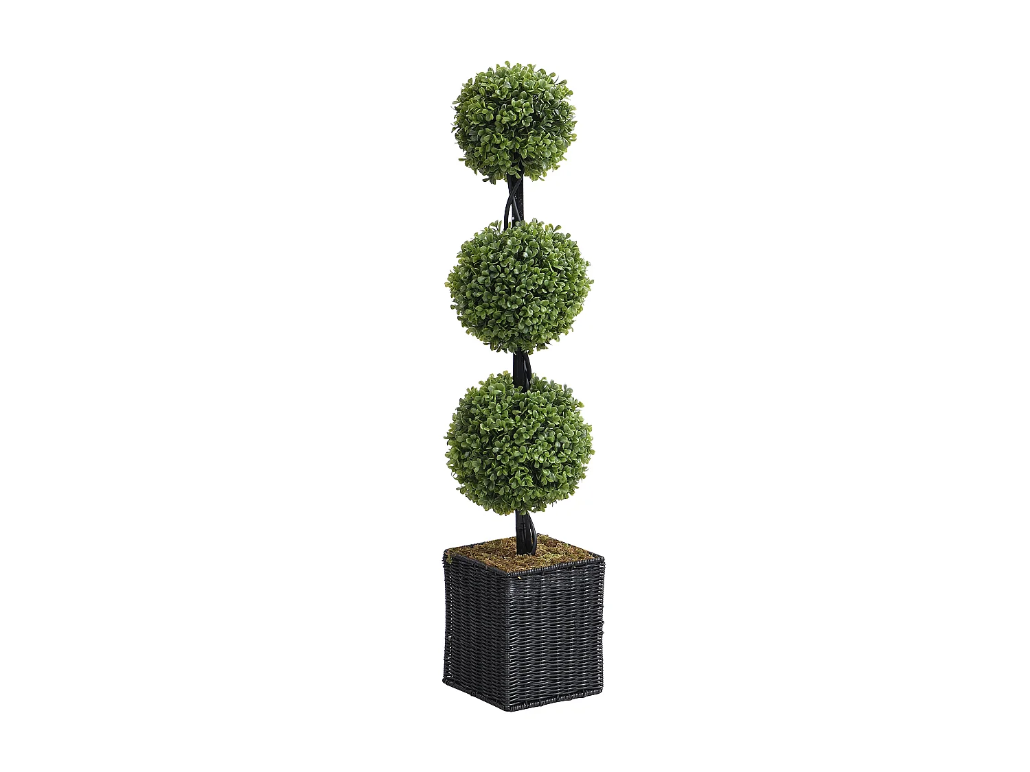 Kunstbuxus 3 bollen met pot - H90 x D18 cm - PILANA