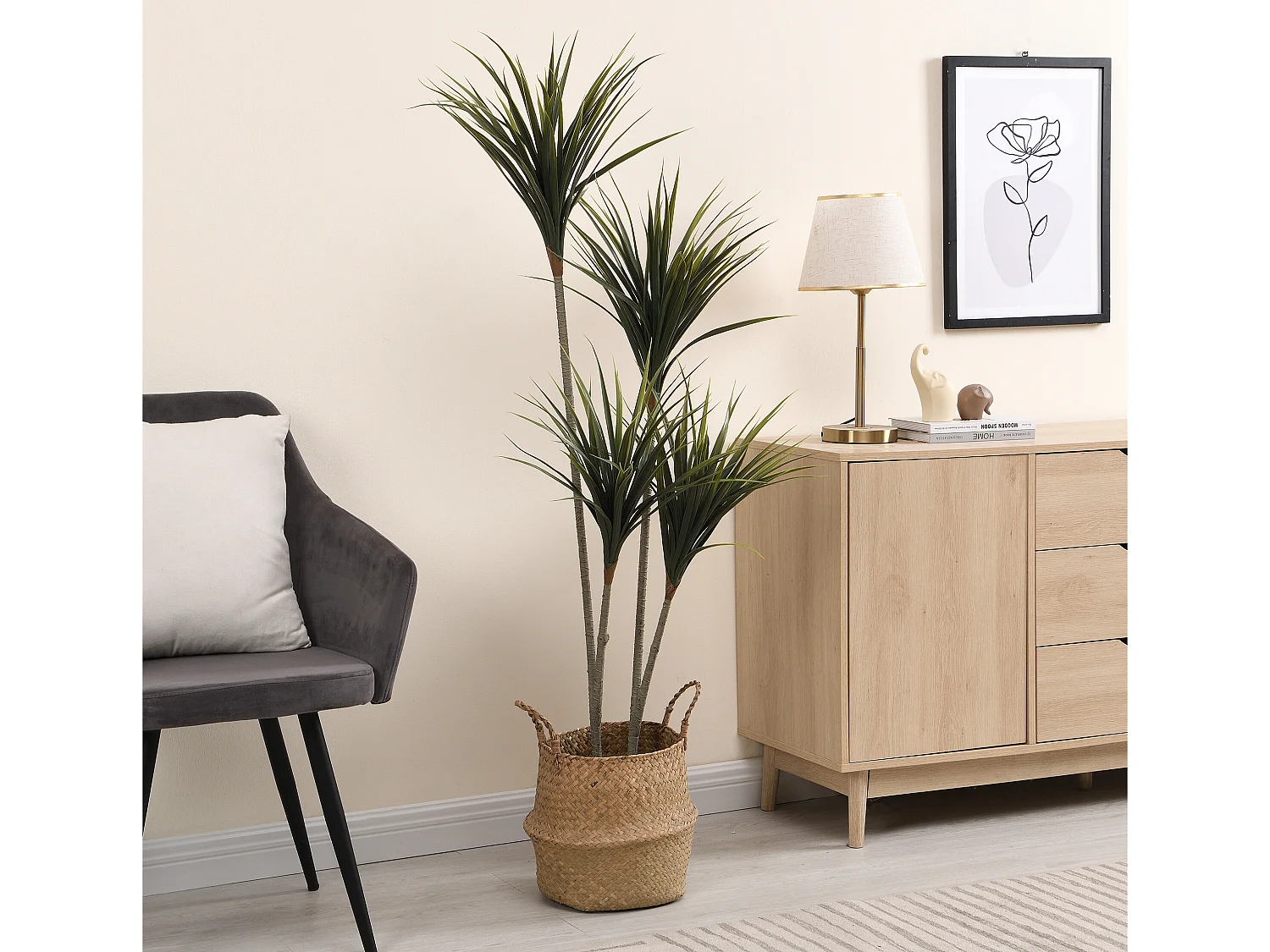 Plante artificielle Yucca avec pot - H.150 - LYA