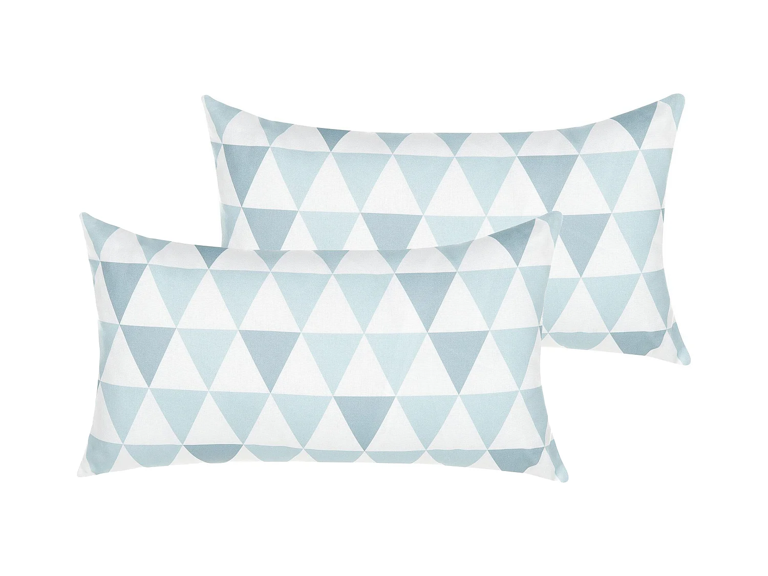 Lot de 2 coussins d'extérieur TRIFOS Motif géométrique 40 x 70 cm Bleu