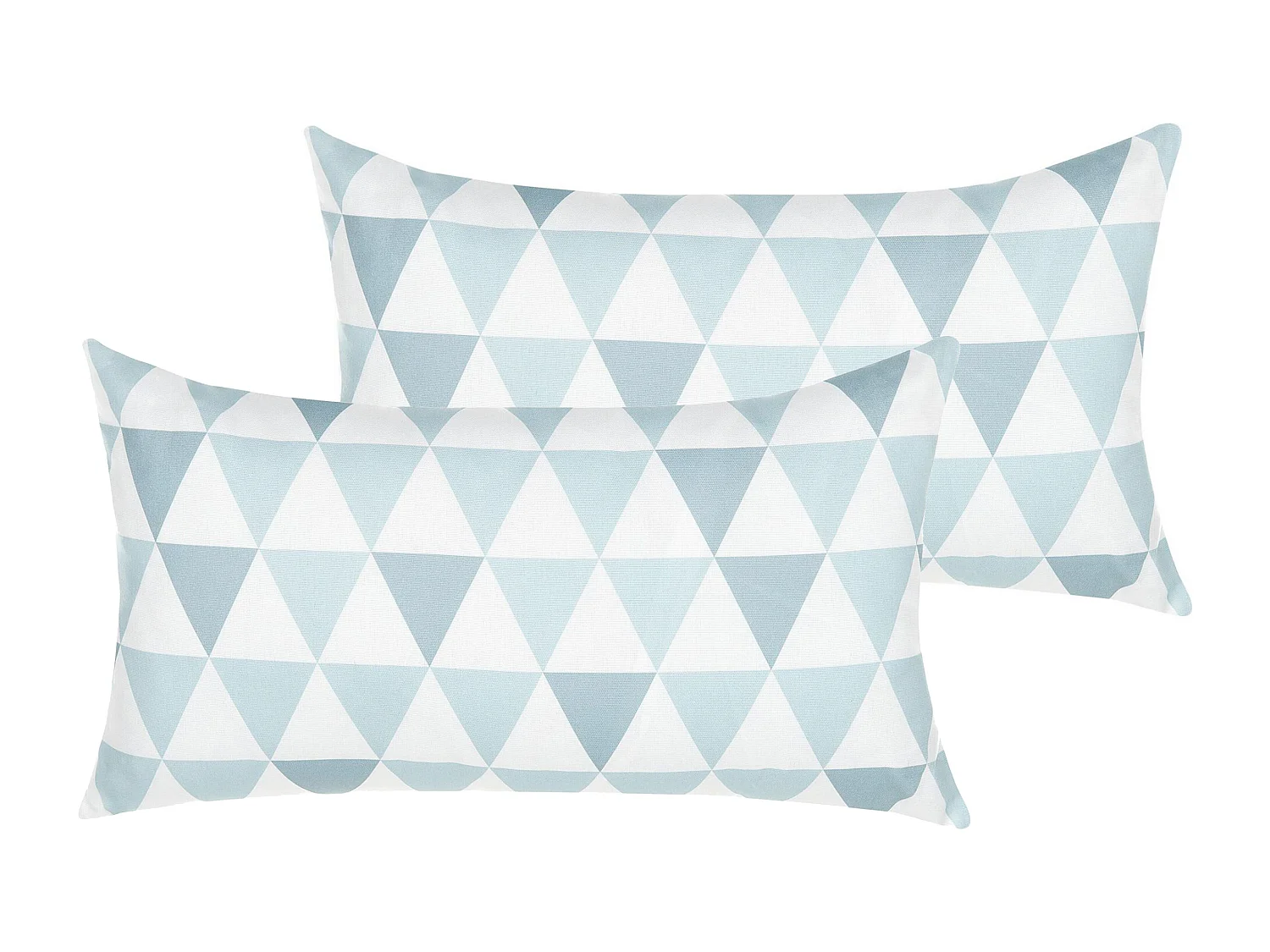 Lot de 2 coussins d'extérieur TRIFOS Motif géométrique 40 x 70 cm Bleu