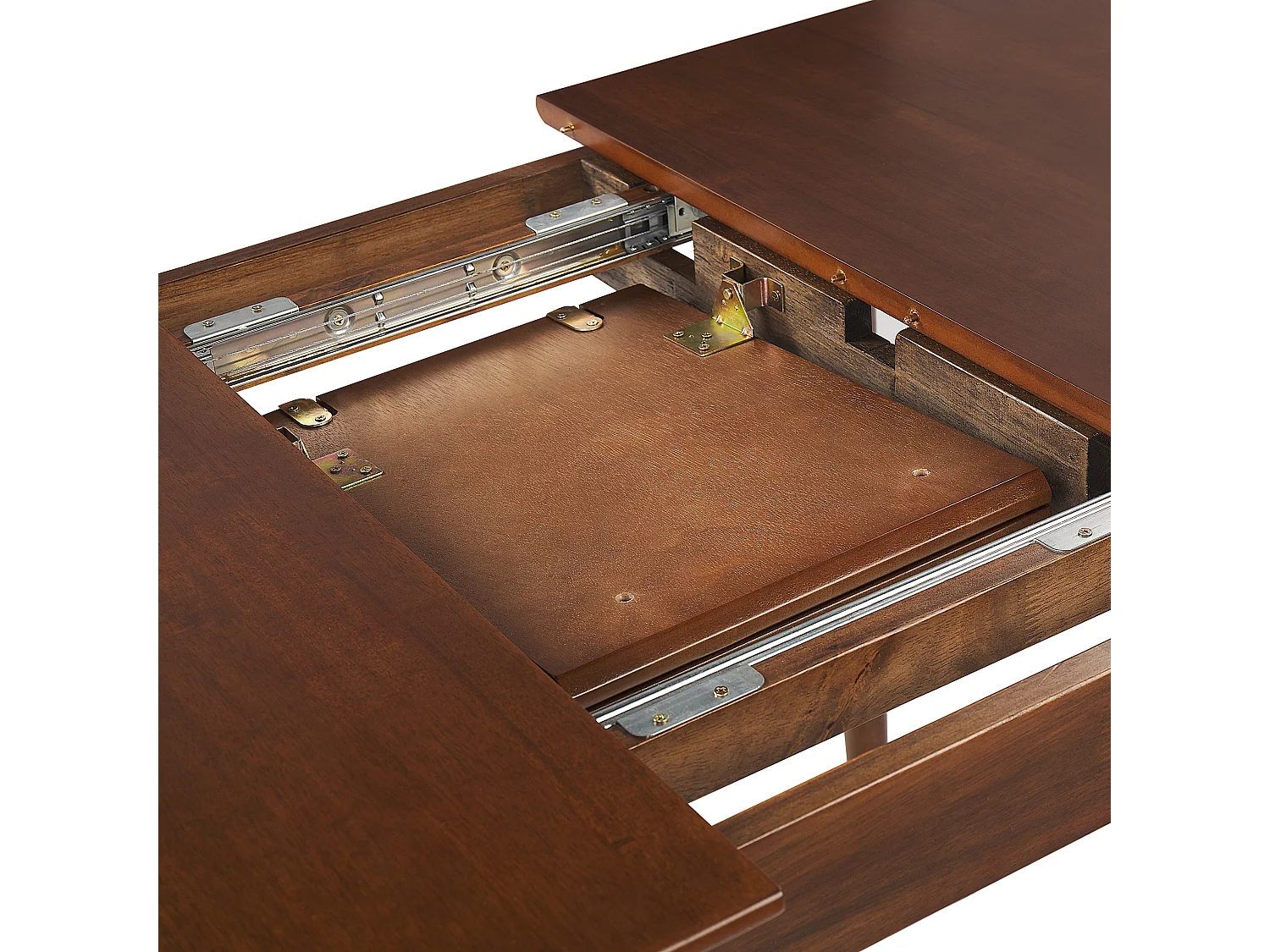 Table de salle à manger extensible TOMS Marron foncé 100/130 cm 80 cm Bois