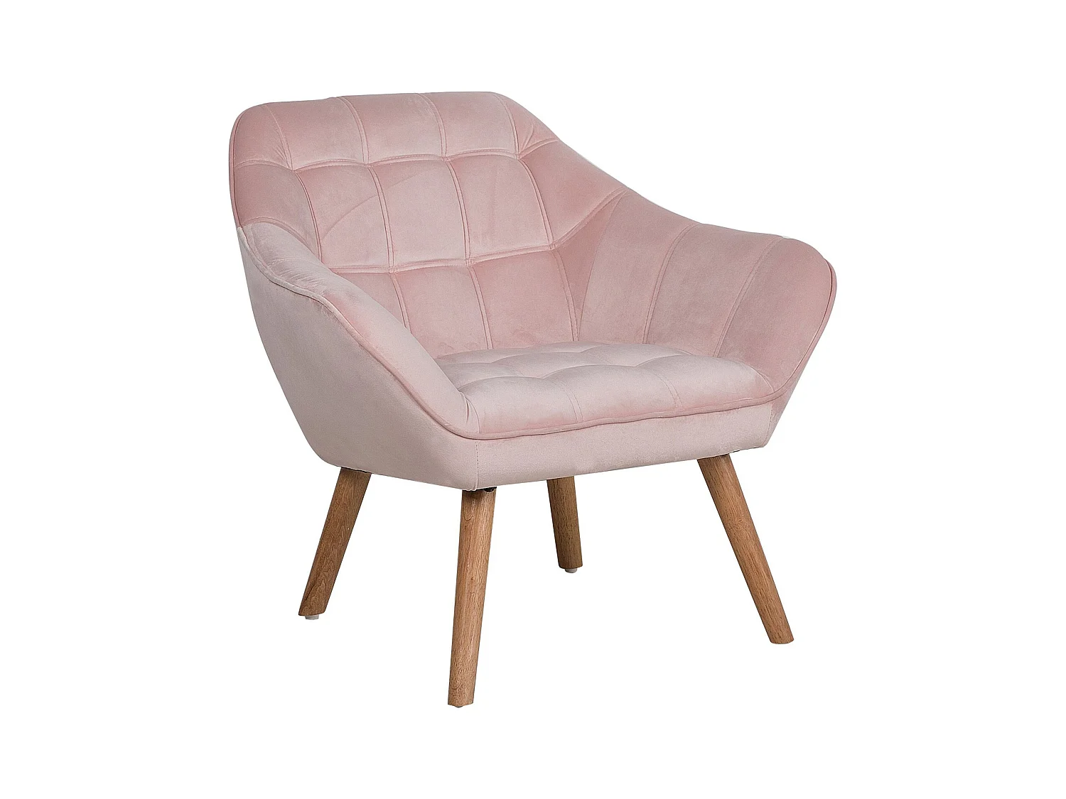 Fauteuil KARIS Fluweel Roze