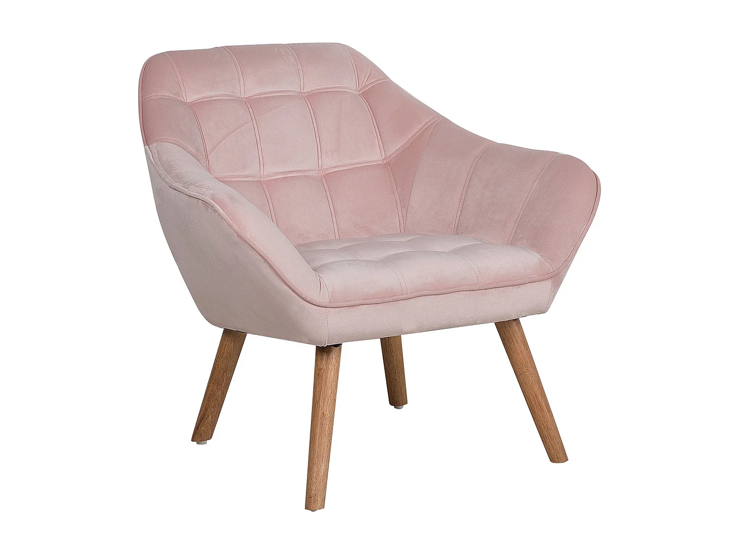 Fauteuil KARIS Fluweel Roze