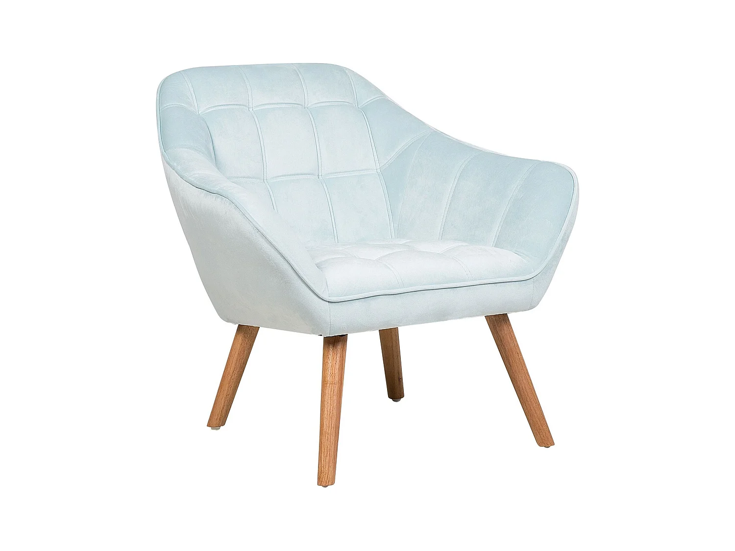 Fauteuil KARIS Fluweel Lichtblauw