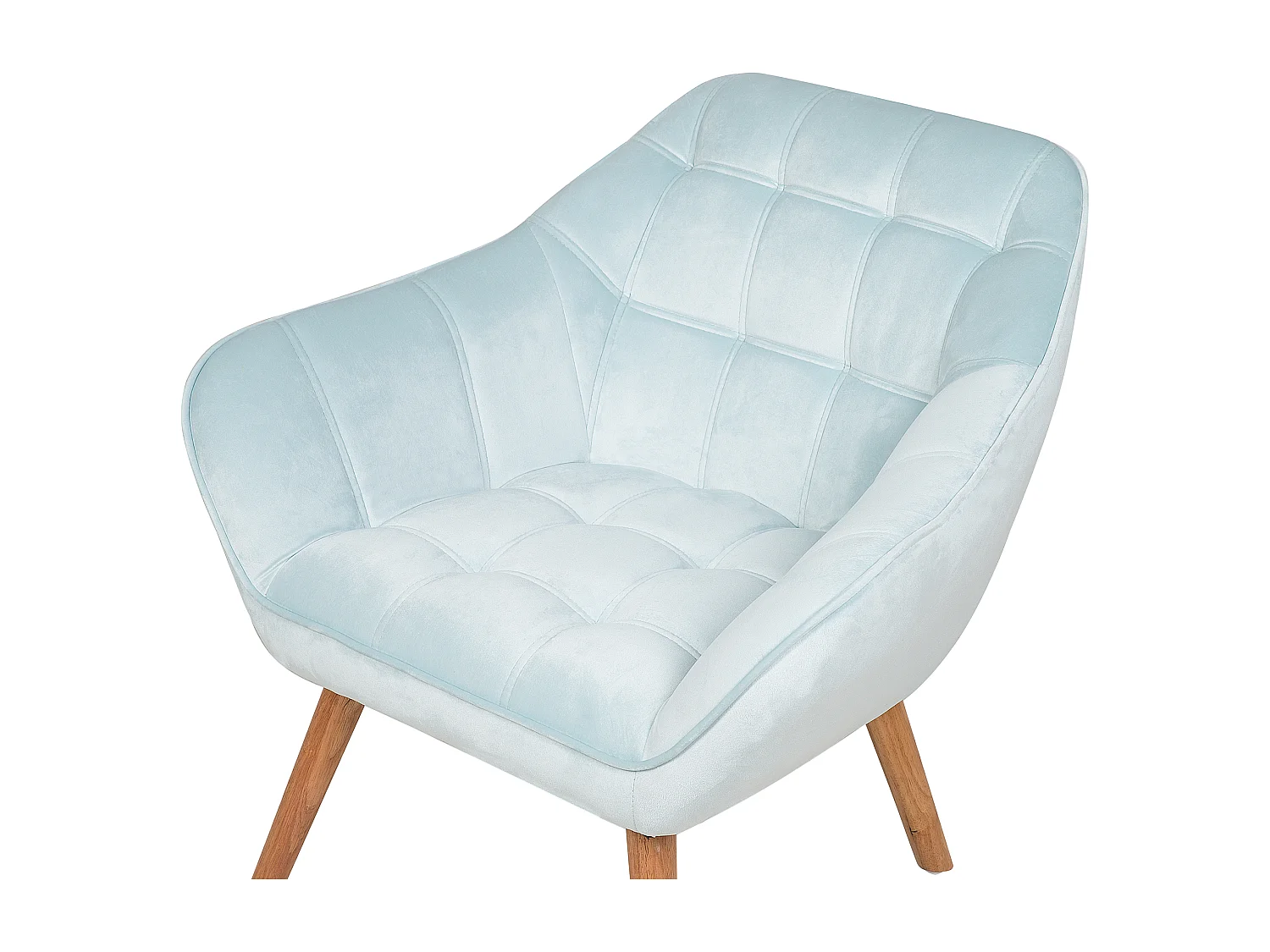 Fauteuil KARIS Fluweel Lichtblauw