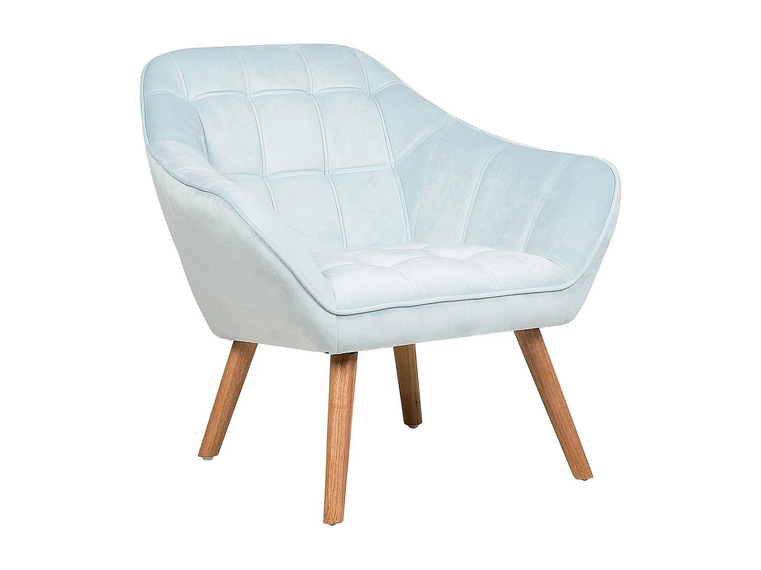 Fauteuil KARIS Fluweel Lichtblauw