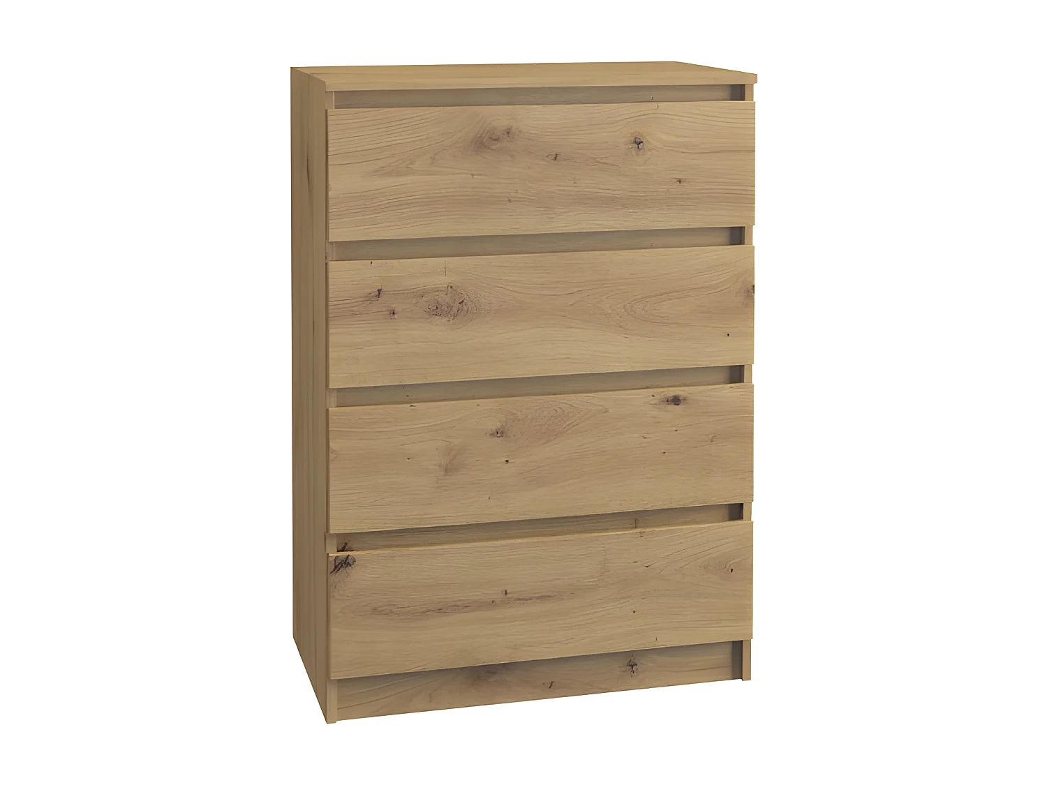 ASTER T4 - Commode moderne 4 tiroirs - 97x70x40  - Meuble de rangement - Style Scandinave - Aspect bois