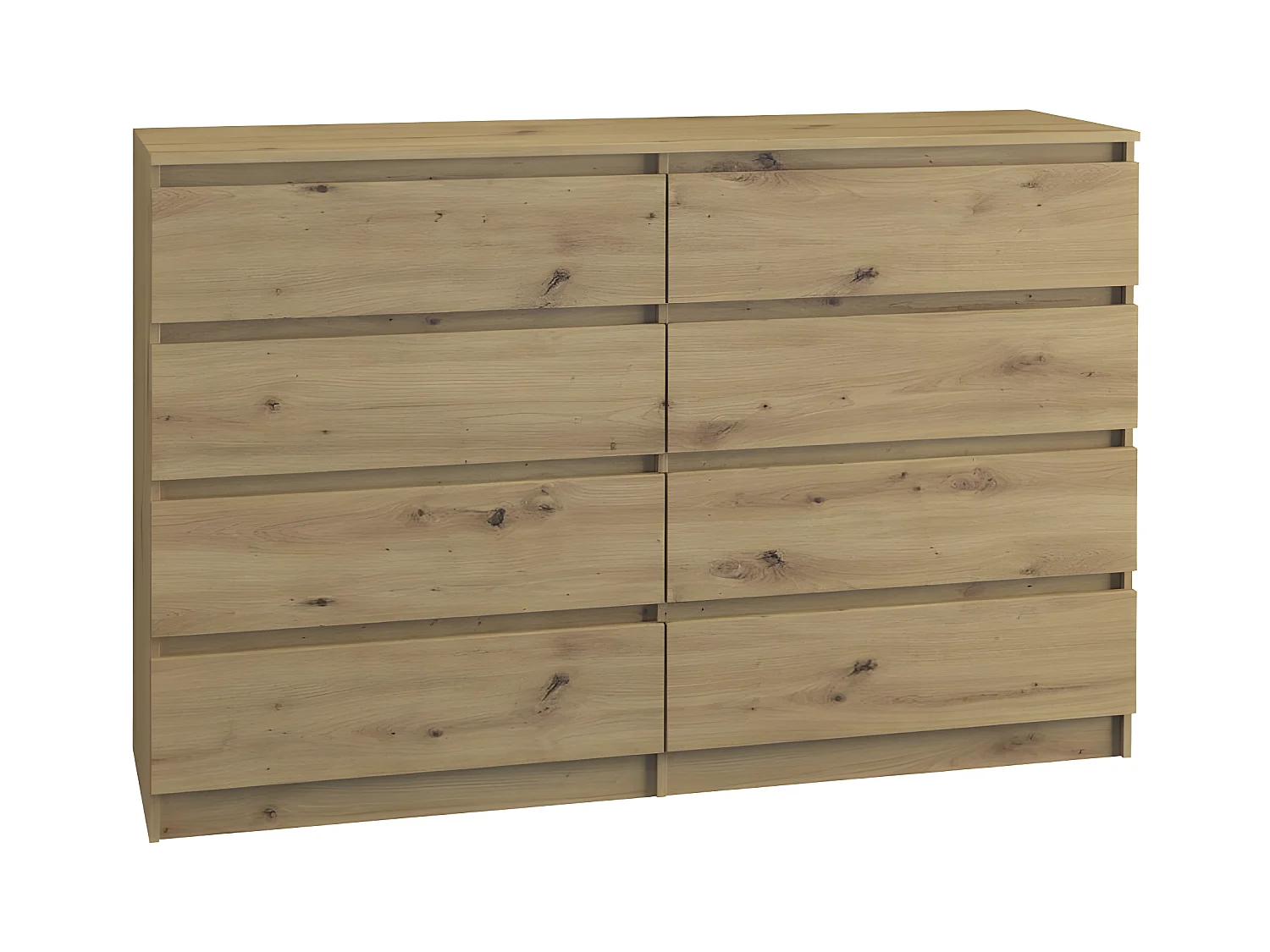 MILAN | Commode moderne grande 8 tiroirs chambre salon | Dimensions 97x120x40  | Design minimaliste | Meuble de rangement